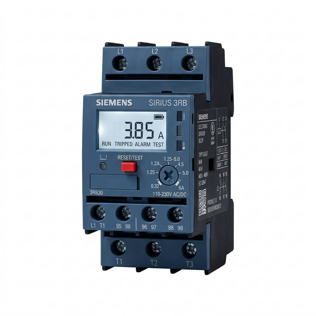 أوفرلود إلكتروني بمدى ضبط من 50 إلى 200 أمبير مقاس S6 للمحركات حتى 22 – 110kW / 30 – 150HP – (سيمنز) - 3RB2056-1FC2 - صورة 1